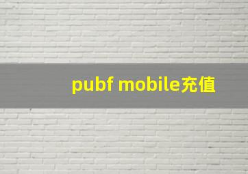 pubf mobile充值